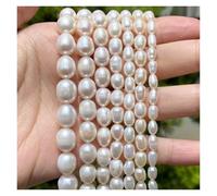 Bracelet Beads Pearl Rice Shape Beads for Jewelry Making DIY Bracelets Necklace for DIY(Class AA,6-7mm)