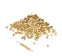 Bracelet Beads Plated Gold Beads Separated Square Cut Dice DIY Handmade Jewelry for Bracelet Making(Gold2,3mm)