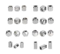 Bracelet Beads Stainless Steel Silver Color Cube Beads Geometric Big Hole Spacer for Bracelet Making(S5-6x6mm-hole 2mm)