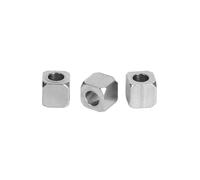 Bracelet Beads Stainless Steel Silver Color Cube Beads Geometric Big Hole Spacer for Bracelet Making(S2-8x8mm-hole 3mm)