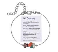Bracelet Birthday Taurus Gemini Cancer Sagittarius Anklet Natural Stone Womens Wrist Watch (A, One Size)