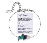 Bracelet Birthday Taurus Gemini Cancer Sagittarius Anklet Natural Stone Womens Wrist Watch (H, One Size)