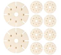 Bracelet Braiding Board, Cotton Cords Plaited Disc, Precision Crafting, Round Wooden Craft Tool Set of 10 for Handicraft Necklaces, Beginner Projects, Lanyards, Straps for Men and Women, 3.15 inches