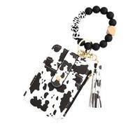 Bracelet Card Holder, Portable Protective Holder for Cards - Bohemian Tassel Card Holder, Beaded Lanyard Wallet for Bus and Identity Cards, D