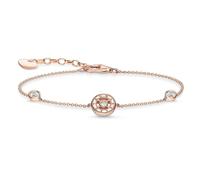 Bracelet Circles with White Stones Rose Gold Colored A1882-416-14-L19V- female- THOMAS SABO- Bracelets- Yellow- ONE SIZE- Accessories ONE SIZE