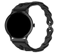 Bracelet Compatible for 16mm, 20mm, 22mm Watch, Slim Single Chain Elegant Silicone Hollowed Out Replacement Watch Strap for Sekonda Flex,Flex Plus,Motion Pro/TRACK 26mm,CONNECT,etc (Black, 20mmSize)