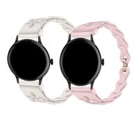 Bracelet Compatible for 16mm, 20mm, 22mm Watch, Slim Single Chain Elegant Silicone Hollowed Out Replacement Watch Strap for Sekonda Flex,Flex Plus,Motion Pro/TRACK 26mm,CONNECT,etc (2Pack-A, 20mmSize)