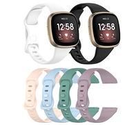 Bracelet Compatible with Fitbit Versa 4/sense2 Activity Tracker Replacement Strap, Silicone Strap for Fitbit Versa 3/Sense Adjustable Watch Strap for Men and Women (Size L, Colour 6A)