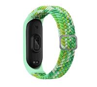 Bracelet Compatible With Mi Band 6 7 Strap Elastic Adjustable Nylon Braided Miband4 Miband 5 Correa Wristband Compatible With Xiaomi Mi Band 4 3 5 6 7 ( Color : Colorful green , Size : Mi band 5 6 7 )