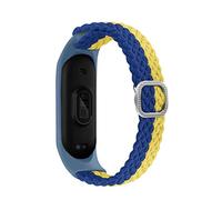 Bracelet Compatible With Mi Band 6 7 Strap Elastic Adjustable Nylon Braided Miband4 Miband 5 Correa Wristband Compatible With Xiaomi Mi Band 4 3 5 6 7 ( Color : Blue yellow , Size : Mi band 5 6 7 )