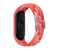 Bracelet Compatible With Mi Band 6 7 Strap Elastic Adjustable Nylon Braided Miband4 Miband 5 Correa Wristband Compatible With Xiaomi Mi Band 4 3 5 6 7 ( Color : Colorful red , Size : Mi band 5 6 7 )