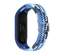 Bracelet Compatible With Mi Band 6 7 Strap Elastic Adjustable Nylon Braided Miband4 Miband 5 Correa Wristband Compatible With Xiaomi Mi Band 4 3 5 6 7 ( Color : Brilliant blue , Size : Mi band 5 6 7 )