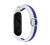 Bracelet Compatible With Mi Band 6 7 Strap Elastic Adjustable Nylon Braided Miband4 Miband 5 Correa Wristband Compatible With Xiaomi Mi Band 4 3 5 6 7 ( Color : Blue white-01 , Size : Mi band 5 6 7 )