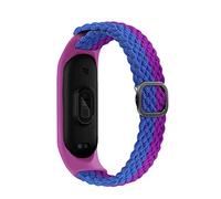 Bracelet Compatible With Mi Band 6 7 Strap Elastic Adjustable Nylon Braided Miband4 Miband 5 Correa Wristband Compatible With Xiaomi Mi Band 4 3 5 6 7 ( Color : Blue purple , Size : Mi band 5 6 7 )