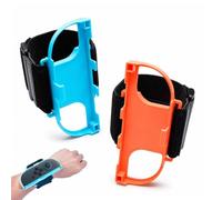 Bracelet Compatible with Nintendo Swich 2 (2025)/Swtich 1, Bracelet for JoyCon 2 Comfor & Secure, for Just Dance 2026/2025/2024, for Zumba Burn it Up (2 Packs) for swich2 (Light Blue & Light Red)