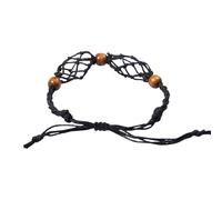 Bracelet Cord, Replacement Bracelets Rope with Empty Gemstone Beads Spiral Cages, Bracelet Pendant Holder Replacement Cage, Networked Holding Crystal Stone Making Accessories for DIY Bohemian