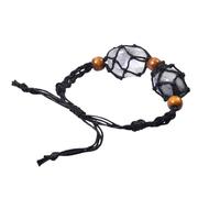 Bracelet Crystal Stone Holder, Pendant Bracelet Cage Cord, Bracelets Pendant Holder Replacement Cage, Netted Holding Crystal Stone Making Accessories for Bohemian Jewelry