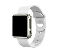 Bracelet Digital Voice Recorder Watch,AI Smart HD Noise Reduction Voice Activated Recorder Watch,Fashionable Appearance,Buttonless Design,One Touch Recording,Supports MP3, WMA, WAV ( Color : White , S