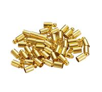 Bracelet End Cap 50pcs Tassel Leather Cord End Crimp Caps Beads 2/2.5/3/3.5/4/4.5/5/5.5/6/7//8/9/10mm Tip Cap for DIY Necklace Jewelry Making(Glod,Diameter 7mm)