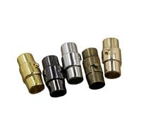 Bracelet End Cap 5Pcs 3 4 5 6 7 8 9 10 mm Hole Leather Clasps, Cord End Caps Closures Buckle for Jewelry Making DIY Supplies Crafts(Mixed Color,5pcs Inner Dia 7mm)