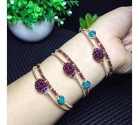 Bracelet Feng Shui Bracelet Garnet Bracelet Lucky Charm Adjustable Bracelet Multi Gem Bead Crystal Bracelets Chakra Bracelet Lucky Wealthy Amulet Bracelet Chinese Bracelet for Good Luck,Simple ( Color