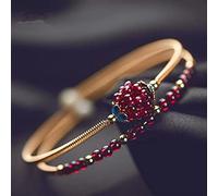 Bracelet Feng Shui Bracelet Garnet Bracelet Lucky Charm Adjustable Bracelet Multi Gem Bead Crystal Bracelets Chakra Bracelet Lucky Wealthy Amulet Bracelet Chinese Bracelet for Good Luck,Simple ( Color