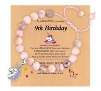 Bracelet for 9 Year Old Girls, Adjustable Pink Bracelets Unicorn for Girl, Horse Bracelets Horse Gifts for Girls Her Teenage Kids 9th Birthday Gifts Friend Bracelet Sister Birthday