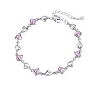 Bracelet for Women Crystal Bracelet The Heart Of The Sea Rhinestone Jewelry Accessories For Ladies Are Ingenious And Cat Hoop Earrings (B # 1, One Size)
