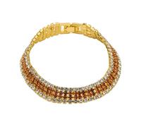Bracelet For Women Gold Simple Full Chain Daily Versatile Accessories Evening Neon Light Bracelet, one size, Metal, No Gemstone