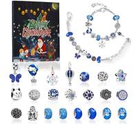 Bracelet Girls Advent Calendar 2025 Kids, 24 Days Countdown Making Kit for Kids Christmas Countdown Calendars with 22 Pendants, 2 Bracelets, Charm Beads Bracelet DIY Jewelry Kit for Girls Women