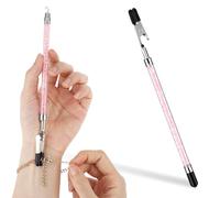 Bracelet Helper Tool with Hook, Quick Click Bracelet Maker, Bracelets Clasp Helper, Wearing Tool Aid Assistance for Jewelry, Watch, Chain Bracelets Wearing, Pink, 1 pc