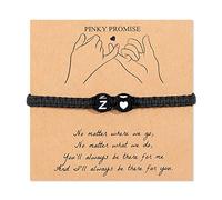 Bracelet Initial Bracelets for Women Men Adjustable Letter A-Z Braided Bracelets for Teen Girls Heart Link Sister Daughter Mom Female Friendship Jewelry for Birthday Christmas jewelry
