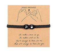 Bracelet Initial Bracelets for Women Men Adjustable Letter A-Z Braided Bracelets for Teen Girls Heart Link Sister Daughter Mom Female Friendship Jewelry for Birthday Christmas jewelry