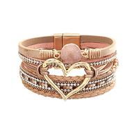 Bracelet Jewelry Width Multilayer Bohemian Leather Bracelets for Women Men Christmas Birthday Gift Color Rope Woven Bracelet Hollow Leather Bracelets Small 4 2 Blue Jewelry, one size, Leather, No