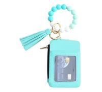 Bracelet Keychain Wallet, Trendy Bohemian Design,18x8cm, Credit Card Holder, Leather Wristlet Wallet, Secure S-nap Closure, Ideal for Women Girls Fashion