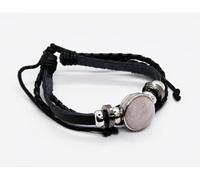 Bracelet Leather Rose Quartz