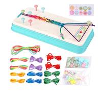 Bracelet Maker Set - Complete DIY Braiding Kit, Friendship Thread Craft Set, Adjustable Hand Rope, Creative Art Project Accessories Fun Crafting Gift, Jewelry Weaving Tool for Kids Teen Girls