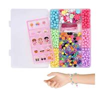 Bracelet Making Kit Beads | Beads Kit for Making Friendship Bracelet | Portable Arts Activities Hobby Craft Supplies Toy Set for Boys Girls Kids Son Toddler Children