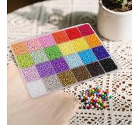 Bracelet Making Kit, Beads for Bracelet Making, Small Size, Abundant Quantity, Sturdy Plastic, Imaginative & Wide Application, Suitable for DIY Bracelets, 5200 Pcs Set, 3mm (Black)