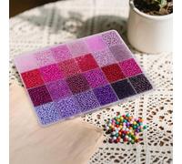Bracelet Making Kit, Beads for Bracelet Making, Small Size, Abundant Quantity, Sturdy Plastic, Imaginative & Wide Application, Suitable for DIY Bracelets, 5200 Pcs Set, 3mm (Purple)