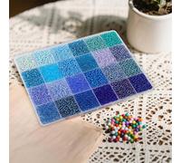 Bracelet Making Kit, Beads for Bracelet Making, Small Size, Abundant Quantity, Sturdy Plastic, Imaginative & Wide Application, Suitable for DIY Bracelets, 5200 Pcs Set, 3mm (Blue)