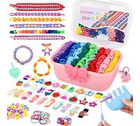 Bracelet Making Kit for Girls 6-12: 24 Colors Rubber Band Friendship Bracelet Kit, Elastic Loom Bands Jewelry DIY Toys, 1400+ Arts and Crafts for Kids Boys Beginners Birthday Christmas Party Gifts