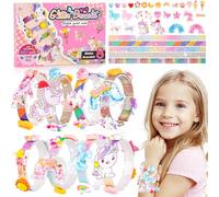 Bracelet Making Kit for Girls - Creative Craft Kits for Kids Ages 5-12, Unicorn Gifts for Girls Birthday Present for 5 6 7 8 Year Old Girl, Fun Jewellery Making Kit, Ideal Girl Toys for Ages 5-12