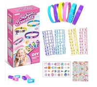 Bracelet Making Kit, Friendship Bracelet Making Kit, 6 Pcs Arts and Crafts for Kids, DIY Sticker Bracelets Kits, Personalized Bracelets Makings Kits with Beads Stickers for Birthday Children's Day