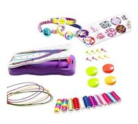 Bracelet Making Kit, Hand Braided Rope, Creative DIY, Art Craft Set, Friendship Bracelets Rope Weaver Kit, Bracelet Kit Stretchy Hand Rope Bracelet Maker Set,Colorful Jewelry String Maker Kit (Purple)