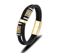 Bracelet Men Bracelets Jewellery Norse Mythology Viking Compass Runes Amulet Bracelet For Men Genuine Bracelets,Gold,One Size