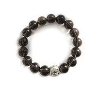 Bracelet Natural Crystal Bracelet Feng Shui Lucky Pixiu Charm 7A Ice Obsidian Balance Bracelet S925 Silver Beaded Bangle Wealth Amulet Attract Money Prosperity Luck,12mm (Size : 8mm)