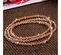 Bracelet Natural Crystal Feng Shui Bracelet Lucky Charm Multi-Turn Beaded Bracelet Austrian Glaze Vacation Jewelry Amulet Attract Wealth Money Prosperity Luck,Gold,Four Layers ( Color : White , Size :