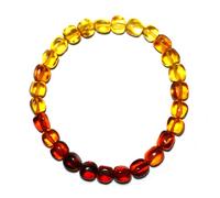 Bracelet Natural Red & Yellow Color 6mm Beads | Handmade Sacral Chakra Mixed Multicolor Gemstone Jewelry Talisman | Soothing Energy for Warmth Protection
