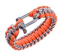 Bracelet Paracord BCB 9 shackle inches - Orange/Tan